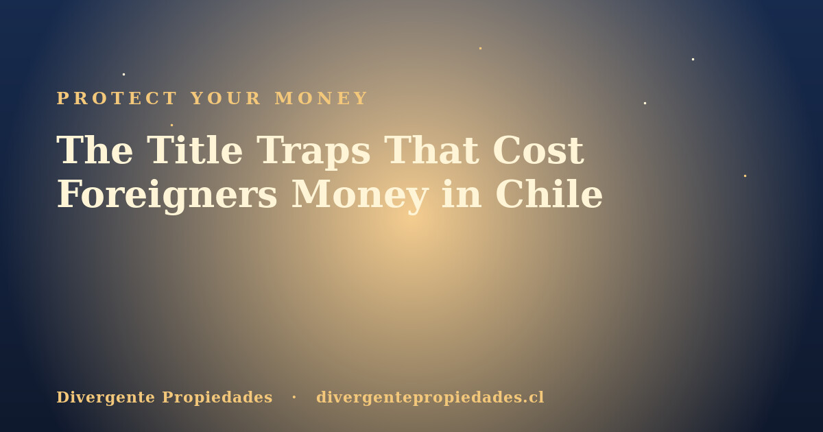 The Title Traps That Cost Foreigners Money in Chile · Divergente Propiedades